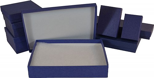 Dark Blue Matte Jewelry Boxes
