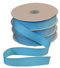 7/8" Light Blue Grosgrain Fabric Ribbon (1-50yd Roll)