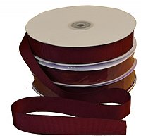 7/8" Merlot Grosgrain Fabric Ribbon (1-50yd Roll)