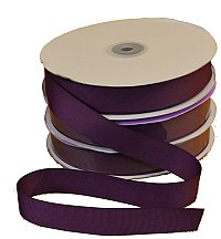 7/8" Purple Grosgrain Fabric Ribbon (1-50yd Roll)