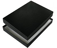 BLACK LEATHER 9-1/8 x 12-1/8 x 1  Photo Print Boxes 