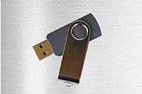 4GB Gray Swivel USB Drive