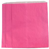 Large Hot Pink Paper Merchandise Bag (12" x 15")