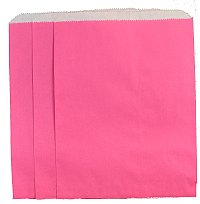 Small Hot Pink Paper Merchandise Bag (8.5" x 11")