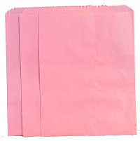 Small Pink Paper Merchandise Bag (8.5" x 11")