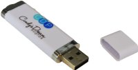 4GB White Snap Cap USB Drive