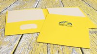 Yellow Two Pocket Matte Folder