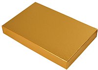 1 LB 9-3/8 x 6 x 1-1/8 Gold 2-Piece Candy Boxes 