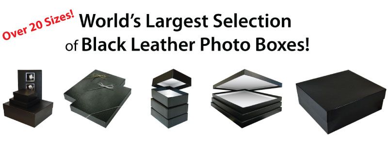 Black Leather Photo Boxes