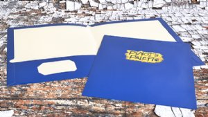Blue Two Pocket Glossy Folder