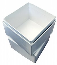 3 x 3 (OD)  WHITE Mini Freezer Box (Empty)