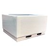 5 x 5 x 3 (OD) WHITE Freezer Box w/81-Place Divider w/Drain Slots