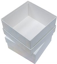 5 x 5 x 3 (OD)  WHITE Freezer Box (Empty)