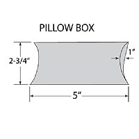 5 x 2-3/4 x 1 Pillow Box