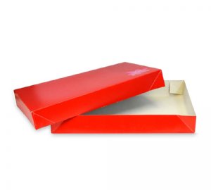 2-Piece 15 x 9.5 x 2 GLOSS RED Apparel Boxes