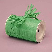1/4" Matte Apple Green Raffia Ribbon (1-100yd Roll)