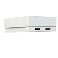 5 x 5 x 2 (OD) WHITE Freezer Box w/81-Place Divider w/Drain Slots