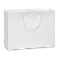 WHITE 13 x 5 x 10  Retail Tote Bag
