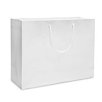 WHITE 16 x 6 x 12  Retail Tote Bag