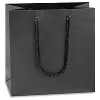 BLACK 6.5 x 3.5 x 6.5  Retail Tote Bag