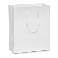 WHITE 8 x 4 x 10  Retail Tote Bag