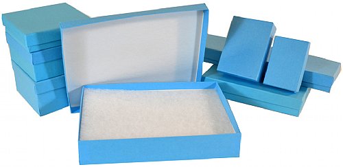 Light Blue Matte Jewelry Boxes