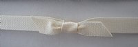 6" Small Antique White Satin Stretch Loop 